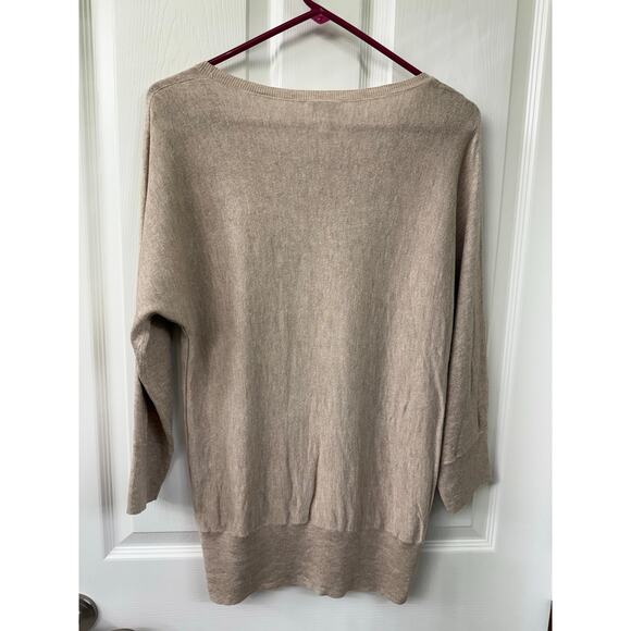 Chicos modal cotton wool blend tunic beige sweater size 2 Large - Picture 2 of 6